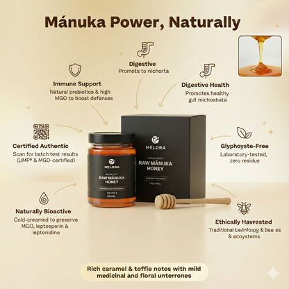 Melora Black Friday Raw Mānuka Honey: MGO 50+